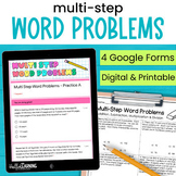 Multi Step Word Problems Practice, Review and Assessment f