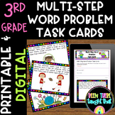3rd Grade Multi Step Word Problem Worksheet Task Cards and