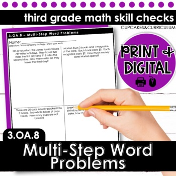 Preview of Two Step and Multi Step Word Problems, Multiplication and Division Word Problems