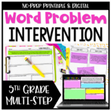Multi-Step Word Problems: Whole Numbers, Fractions, & Deci
