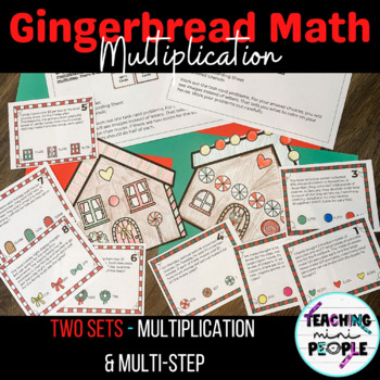 Preview of Multi Step Word Problems for 4th Grade | Gingerbread Math