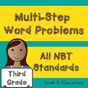 Preview of Multi-Step Word Problems (All 3rd Grade NBT Standards)