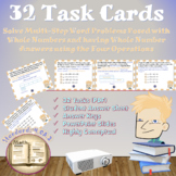 Multi-Step Word Problems using the Four Operations - Task Cards (4.OA.3)