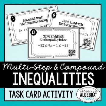 Preview of Multi-Step and Compound Inequalities | Task Cards