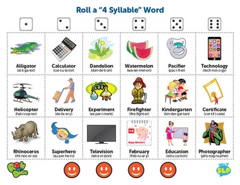 MultiSyllabic Words: Roll-the-Dice Games by MrsTslp | TpT