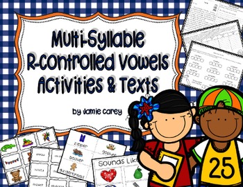 Preview of Multi-Syllable R-Controlled Vowels Activities & Texts