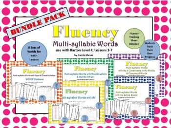 Preview of Multi-Syllable Word Fluency: Level 4 Lessons 3-7