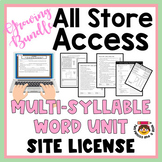 Multi-Syllable Word Phonics ALL STORE ACCESS - Growing Bun