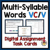 Multi-Syllable Word TASK CARDS for Older Students VC/V Sci