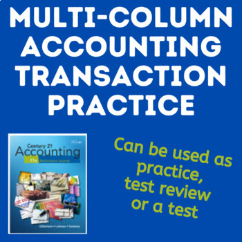 Preview of Multi-column Accounting Transaction Practice - Chapter 8