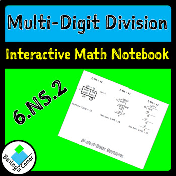 Preview of Multi-digit Division for Interactive Math Notebook