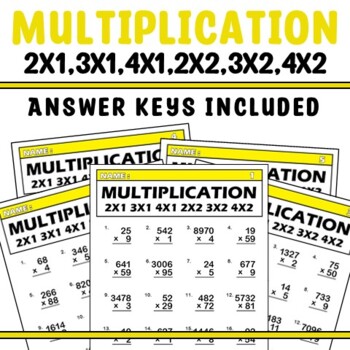 Preview of Multi-digit Multiplication Facts Practice - Daily Math Warm Up Worksheet