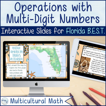 Preview of Multi-digit Operations with Native American Tribes - FL BEST MA.4.NSO.2 Slides