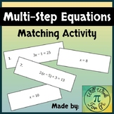 Multi-step Equations Matching Activity