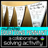 Multi-step Equations Math Pennant Activity