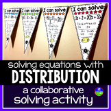 Multi-step Equations Math Pennant Activity (with distribution)