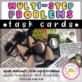 Multi-step Word Problem Detective Task Cards 4.4A 4.4H 4.8C