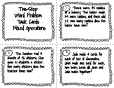 Multi-step Word Problem Task Cards (All Operations)