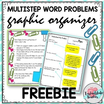 Preview of Multi Step Word Problems Strategies Multistep Math Word Problems Steps Template