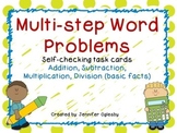 Multi-step Word Problems: QR code Task Cards