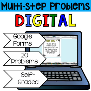 Preview of Multi-step Word Problems for Google Classroom - Distance Learning