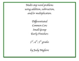 Multi-step addition, subtraction, and/or multiplication wo