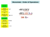 Multi- step monomial operations PowerPoint