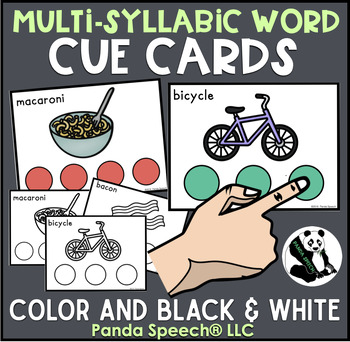 Preview of Multisyllabic Words Cue Cards for Speech Therapy