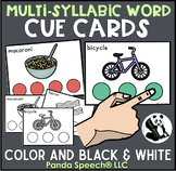 Multisyllabic Words Cue Cards for Speech Therapy