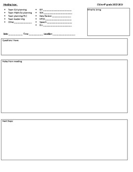 How To Take Notes In A Meeting Template from ecdn.teacherspayteachers.com