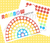 Multi-use Rainbow Color Matching and Sensory Worksheet