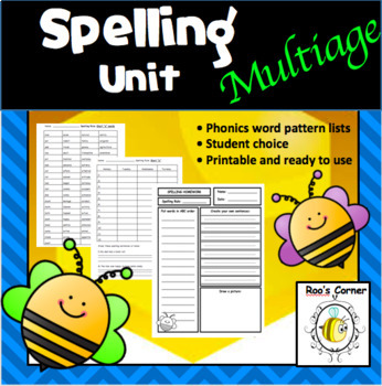 Preview of Differentiated Phonetic Spelling Unit Grades 1-5