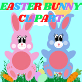 Multicolored Easter Bunny Clipart Set 6 Little Bunnies