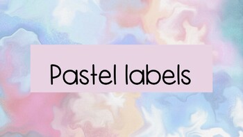 Multicoloured labels - editable by Miss N McC | TPT