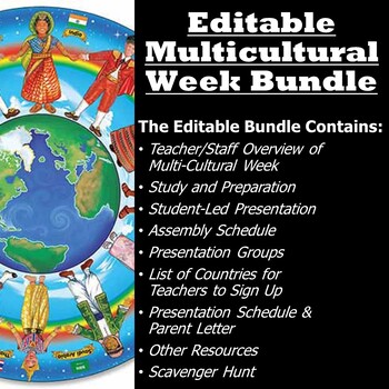 Preview of Multicultural Week Bundle (Editable)