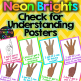 Multicultural Check for Understanding Posters - Neon Brights