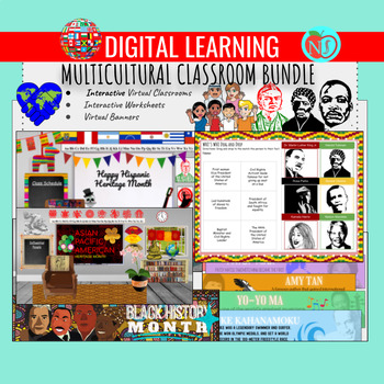 Preview of Multicultural Classroom Digital and Printable BUNDLE | Classroom Kit | Diversity