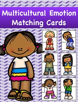 Preview of Multicultural Emotion Matching Puzzle Cards