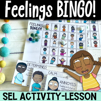 Preview of Multicultural Feelings Bingo: Low-Prep Social Emotional Counseling Lesson Game