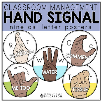 Preview of Hand Signal Posters | ASL Hand Signals | Classroom Management System