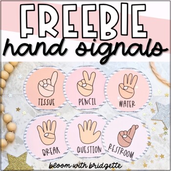Preview of Multicultural Hand Signal Posters for Classroom Management - FREEBIE
