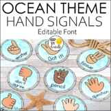Multicultural Hand Signal Signs Ocean Theme Decor Editable