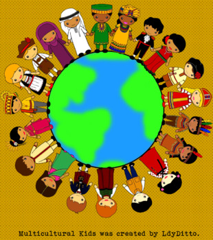 Preview of Multicultural Kids Clip Art