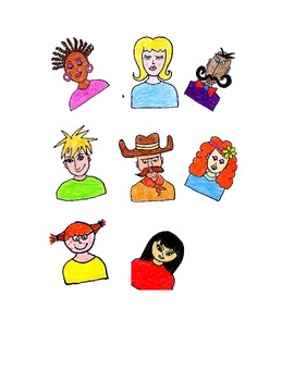 Preview of Multicultural People,Diverse Studies,Clip Art,Visual Arts and Bulletin Boards