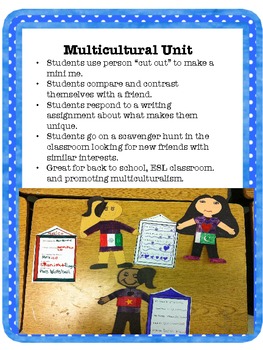 Preview of Multicultural Unit:  Great for Compare and contrast