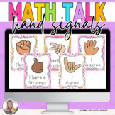 Multicultural Watercolor MATH TALK Hand Signal Posters