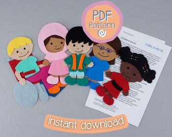 Preview of Multicultural and Inclusive Felt Board Story Pattern for Circle Time