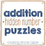 Multidigit Addition Hidden Number Puzzles