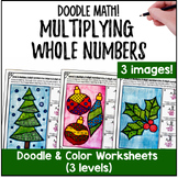 Multidigit Multiplication Doodle Math Twist on Color by Nu