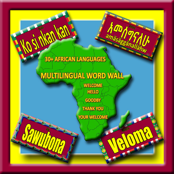 Preview of Multilingual African Languages Word Wall